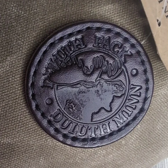 NWT Grab-N-Go Duluth Pack in Olive Green Canvas & Brown Leather - Picture 4 of 9